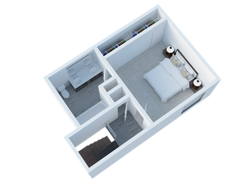 Floor plan for 2 beds, 2 baths, 1184 sqft